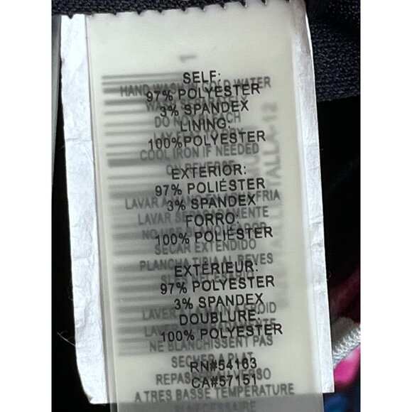 Guess Floral Dress 12 Black Mini Cold Shoulder Preppy Old Money Classic Chic 80s - Picture 12 of 13